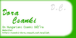 dora csanki business card